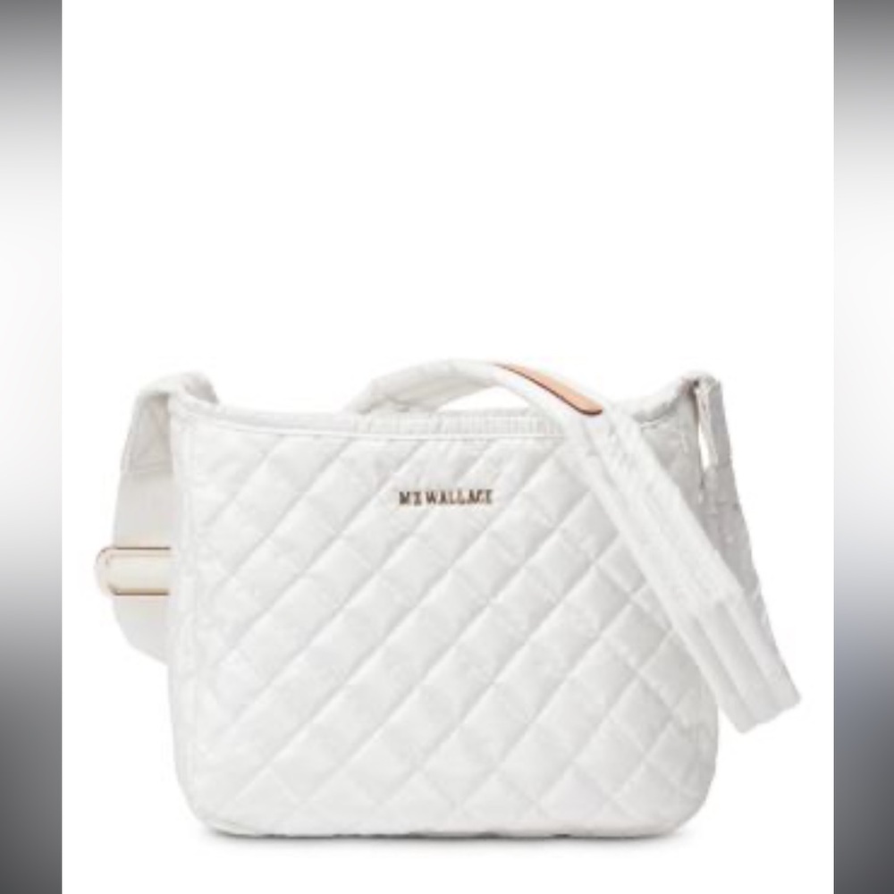 ❤️❤️❤️MZ WALLACE WHITE NYLON PARKER CROSSBODY BAG🌺🌺🌺